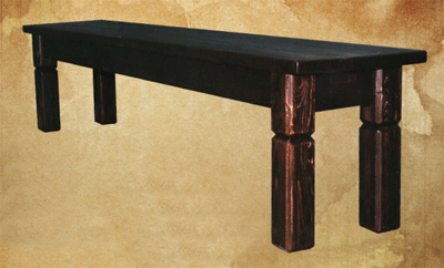 benches made in Canada from solid wood - pine okanagan rustix benches