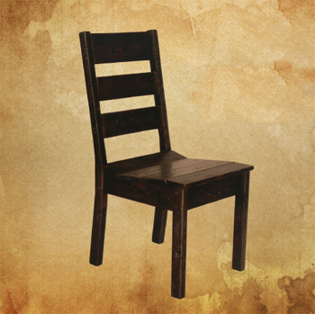 hedley side chair made in Canada from solid wood - pine okanagan rustix hedley side chair