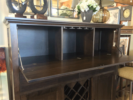 canadian made solid wood furniture maple and oak stanford entertainment server wine rack woodworks home furnishings stanford entertainment wine rack